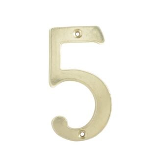 Numero 5 slim 4" laton brillante Lock