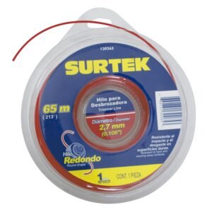 Nailon redondo para desbrozadora doble blister, 2.7 mm x 65 m Surtek