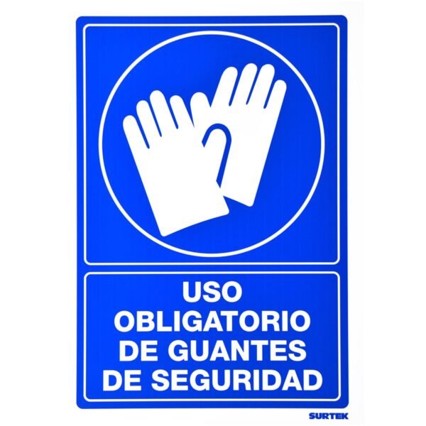Señal "Uso obligatorio de guantes de seguridad" Surtek