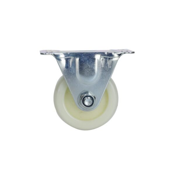 Rodaja de polipropileno blanca fija 3" Surtek