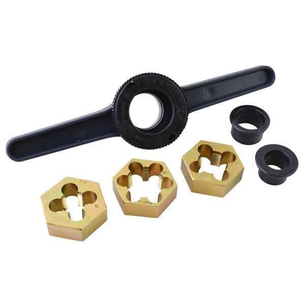 Juego de tarraja para tubo de PVC de 1/2" a 1" NPT, 6 piezas Surtek