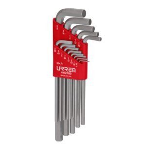 Juego de llaves hexagonales heavy duty tipo "L", en pulgadas, 13 piezas en blister Urrea