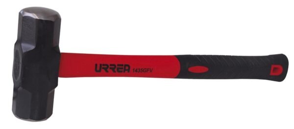 Marro octagonal cabeza maquinada con mango de fibra de vidrio de 15-1/4", 4 lb Urrea