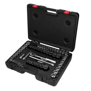 68803926 Juego de dados y accesorios cuadro de 1/2" combinado, 60 piezas Urrea