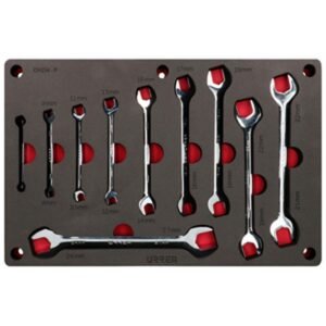 68797810 Juego de llaves españolas pulido espejo metricas 10 piezas, CH254P-C Urrea