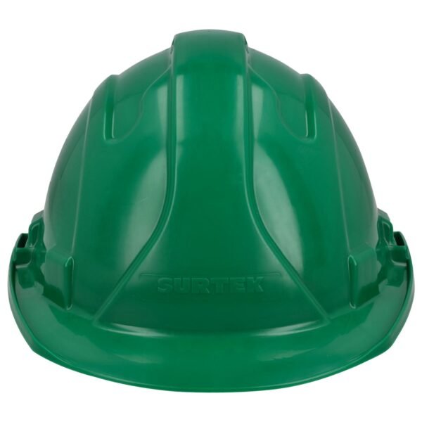Casco de seguridad con ajuste de intervalos de 4 puntos, color verde Surtek