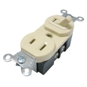 68805847 Apagador de palanca 1 contacto, linea estandar, color marfil Surtek