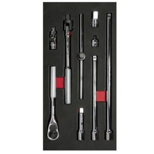 Juego de accesorios cuadro de 3/8" 9 piezas, CH105-C Urrea