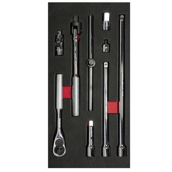 Juego de accesorios cuadro de 3/8" 9 piezas, CH105-C Urrea