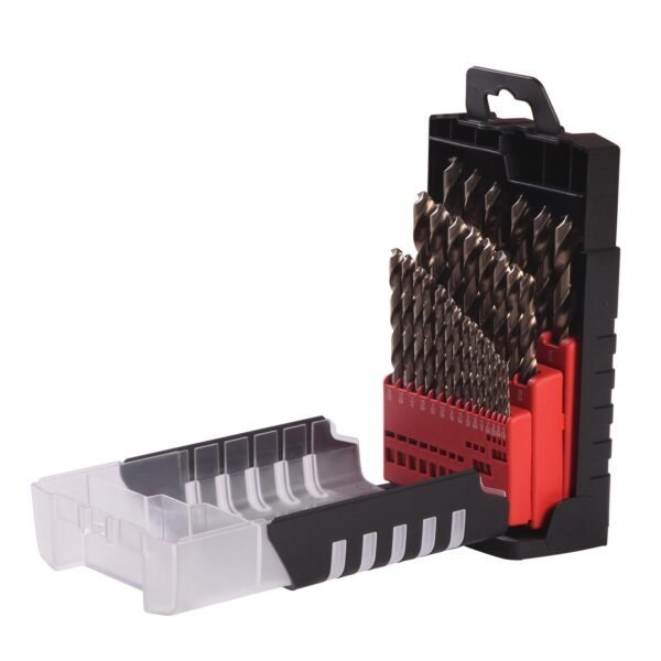 68809182 Juego de brocas con cobalto de acero de alta velocidad zanco recto, 29 piezas Urrea