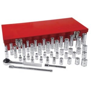 Juego de dados y accesorios cuadro de 1/4" combinado, 44 piezas Urrea