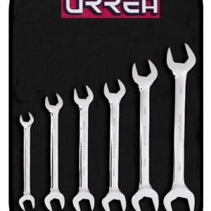 68813265 Juego de llaves españolas pulido espejo metricas, 6 piezas en estuche Urrea