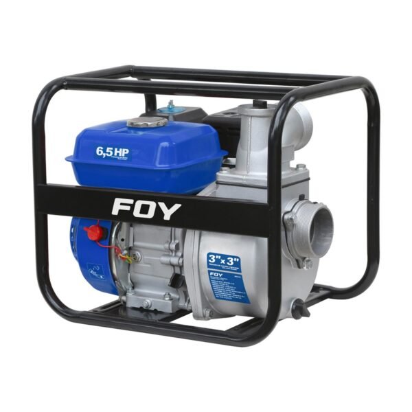Motobomba a gasolina con diametro de succion y descarga de 3 x 3", 6.5 HP Foy