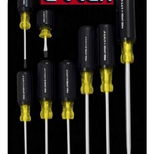 Juego de destornilladores con mango cushion grip, combinados, 8 piezas en estuche Urrea