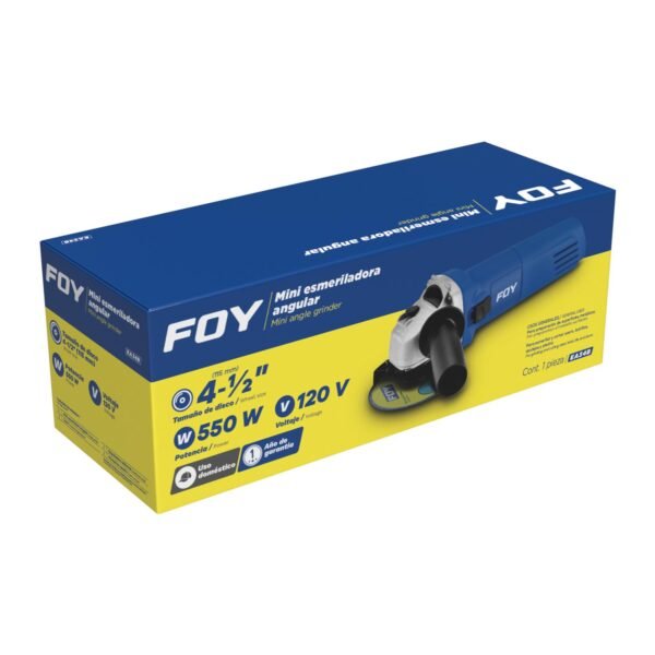 68809297 Mini esmeriladora angular 4-1/2" 550 W 120 V, 11000 RPM Foy