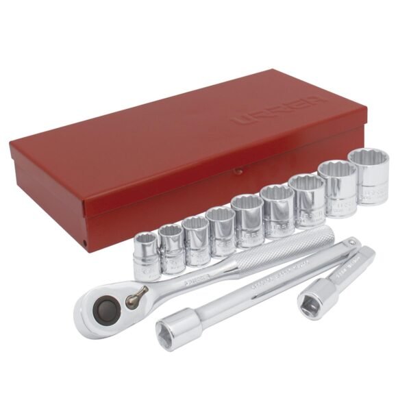 68814193 Juego de dados y accesorios cuadro de 3/8" en pulgadas, 13 piezas Urrea