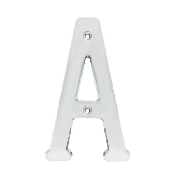 Letra A slim 4" niquel satinado Lock