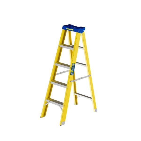 Escalera de tijera tipo II de fibra de vidrio con 4 peldaños Surtek