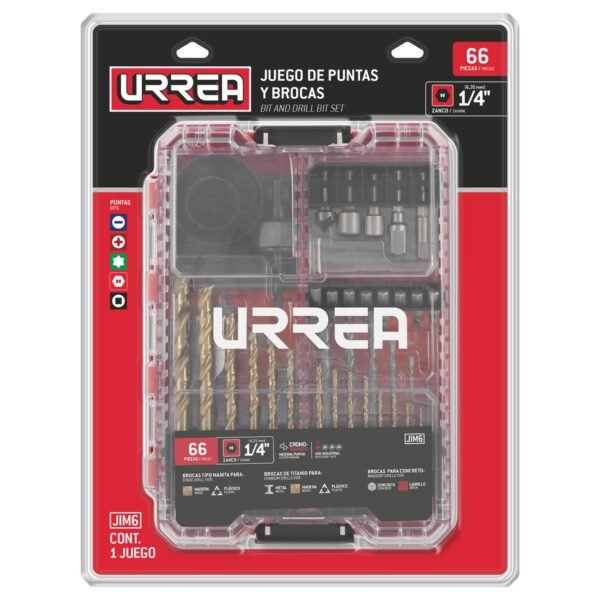 Juego de puntas y brocas, 66 piezas Urrea