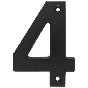 Numero 4 bold 4" negro Lock