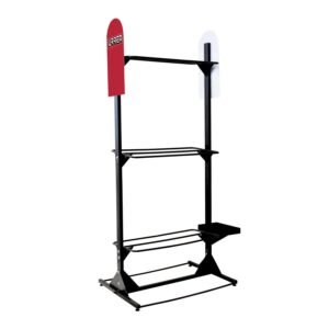 Exhibidor de piso vertical para 3 podadoras y accesorios 86.5 x 60 x 193 cm Surtek