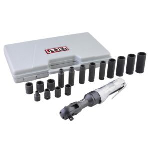 Juego de matraca neumatica y dados cuadro de 3/8" en pulgadas , 14 piezas Urrea