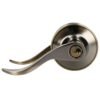68813419 Manija tubular curva funcion entrada y recamara, laton antiguo, llave estandar, blister Lock