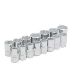 68813668 Juego de dados cuadro de 1/2", 6 puntas, metricos, 15 piezas Urrea