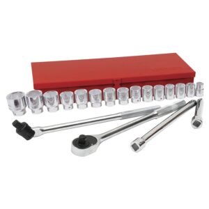 Juego de dados y accesorios cuadro de 3/4" metrico, 20 piezas Urrea