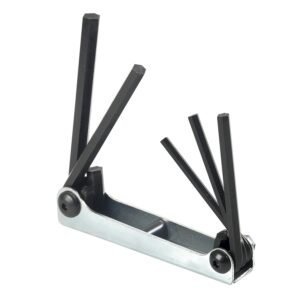 Juego de llaves hexagonales tipo navaja en pulgadas 3/16" A 3/8" estuche metalico, 5 pz Urrea