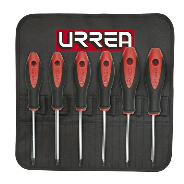 68813550 Juego de destornilladores con mango bimaterial punta torx, 6 piezas en estuche Urrea