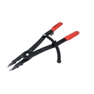 Pinza para cerrar anillos de retencion con mecanismo de matraca Urrea