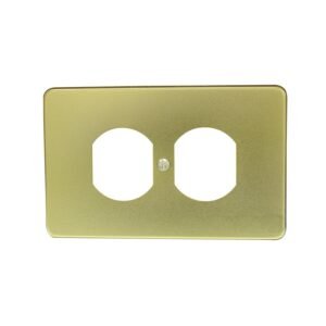 Placa doble de aluminio, linea estandar, color oro Surtek
