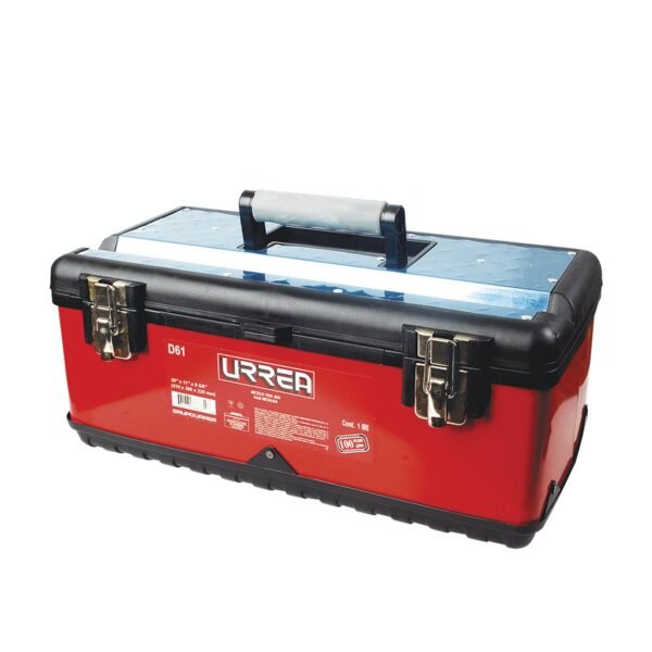 68802630 Caja portaherramientas metalica-plastica color rojo/negro 20" x 11" x 8" Urrea