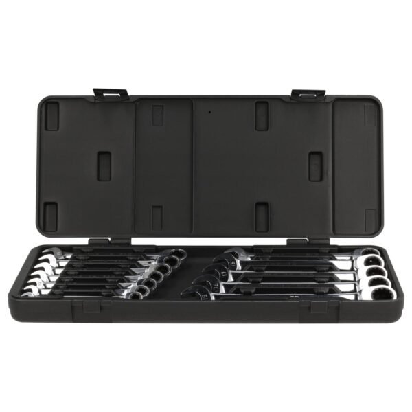 Juego de llaves combinadas pulido espejo de matraca spline met,12 pts,12 pz en caja plast Urrea