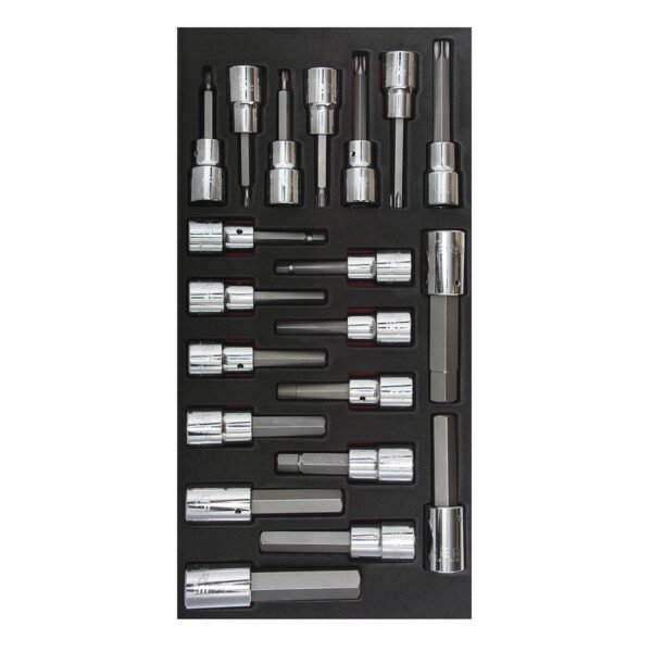 Juego de dados cuadro de 1/2" varias puntas 20 piezas, CH110-C Urrea