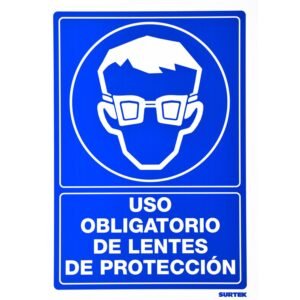 Señal "Uso obligatorio de lentes de proteccion" Surtek