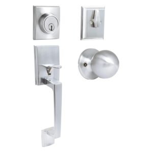 Gatillo rectangular solido para entrada funcion sencilla, niquel satinado, visual Prolok