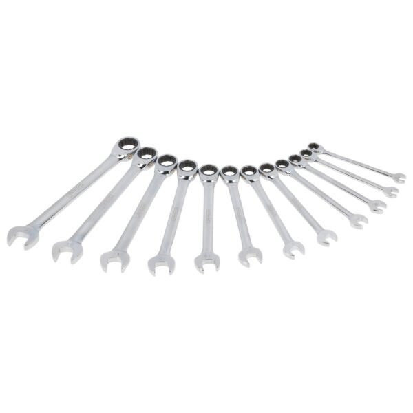 Juego de llaves combinadas pulido espejo de matraca spline met,12 pts,12 pz en caja plast Urrea