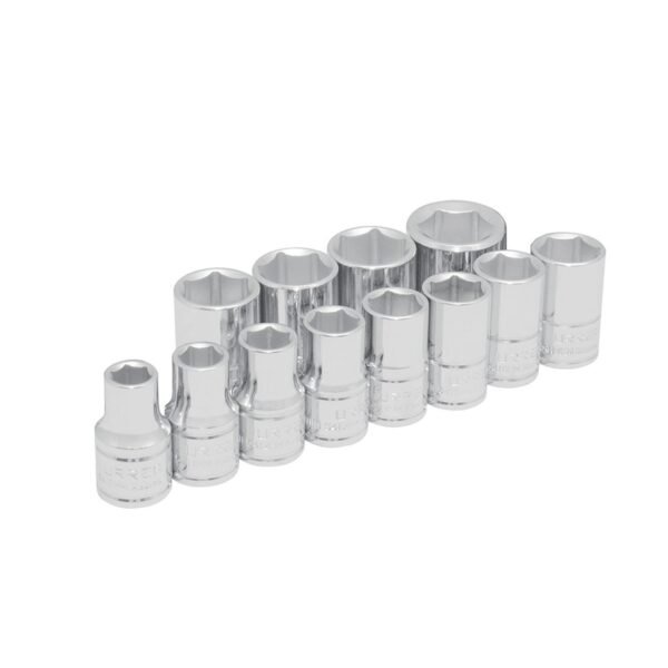 Juego de dados cuadro de 1/2", 6 puntas, metricos, 12 piezas Urrea