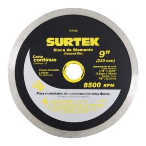 Disco de diamante continuo, 9" Surtek