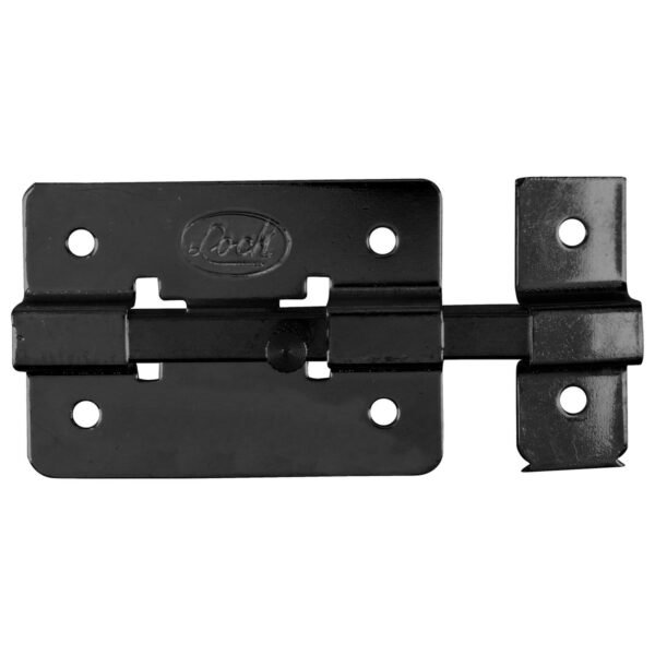 Pasador de sobreponer de barra acero negro 12 cm Lock
