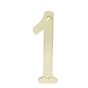 Numero 1 slim 4" laton brillante Lock