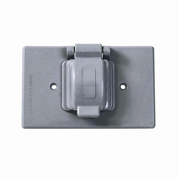 Placa sencilla plastica para intemperie, linea estandar, color gris Surtek