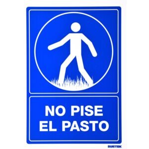 Señal "No pise el pasto" Surtek