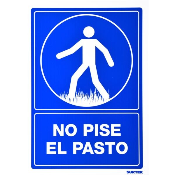 Señal "No pise el pasto" Surtek
