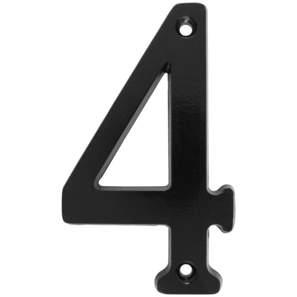 Numero 4 slim 4" negro Lock