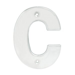 Letra C bold 4" cromo satinado Lock