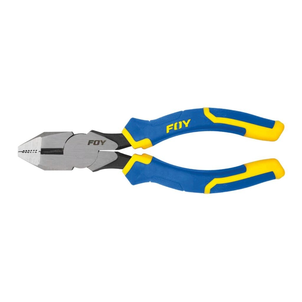 Pinza para electricista con mango bimaterial corte lateral de 7" Foy