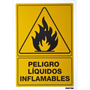 Señal "Peligro liquidos inflamables" Surtek